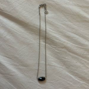 Kendra Scott Black and Silver Elisa Necklace